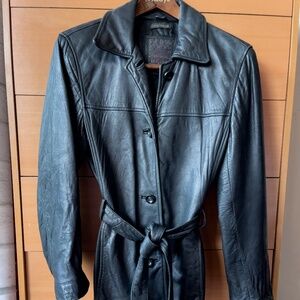 Authentic Adler Genuine Lambskin Black Leather Jacket